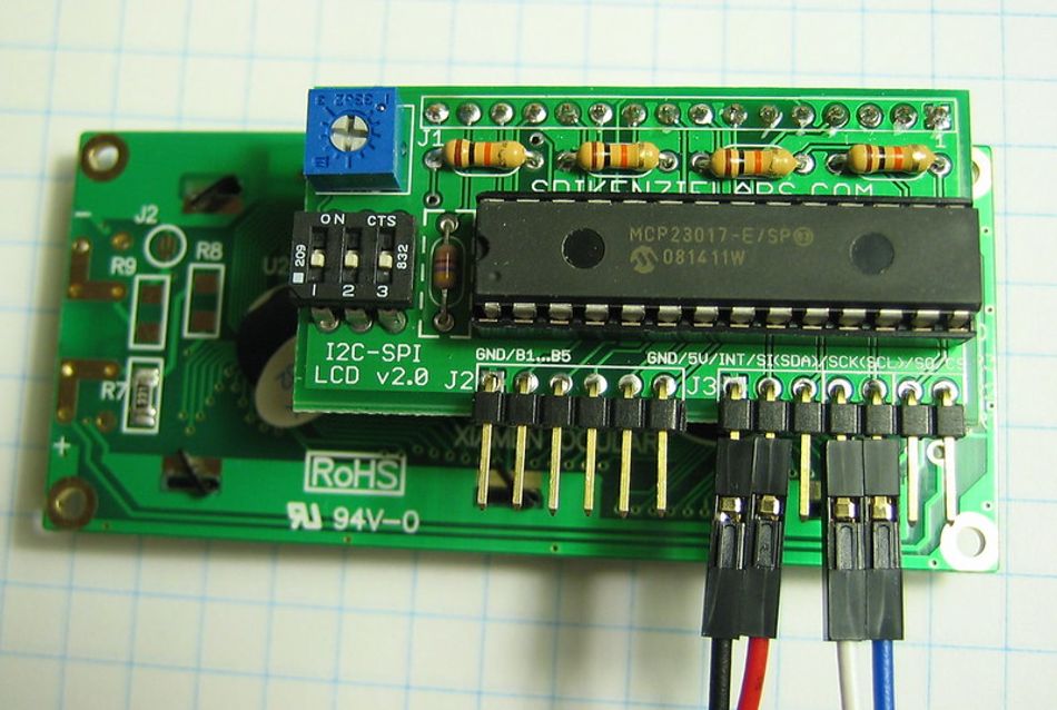 LCD interface board using I2C. I3C