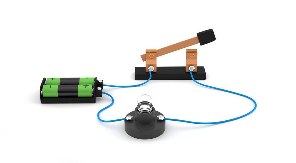 The disconnected switch acts as an open circuit preventing the current flow to the load (bulb)