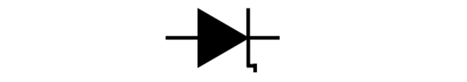 A step-recovery diode symbol