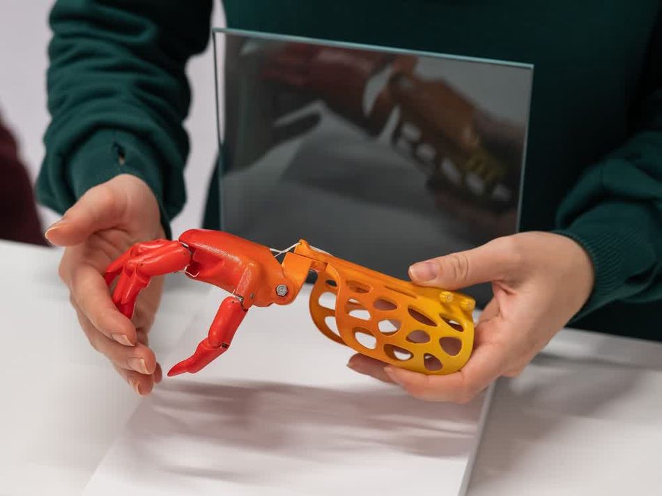 a prosthetic hand with TPU wrist frame 