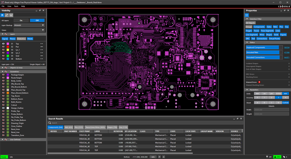 PCB Design Software - Cadence Allegro Viewer