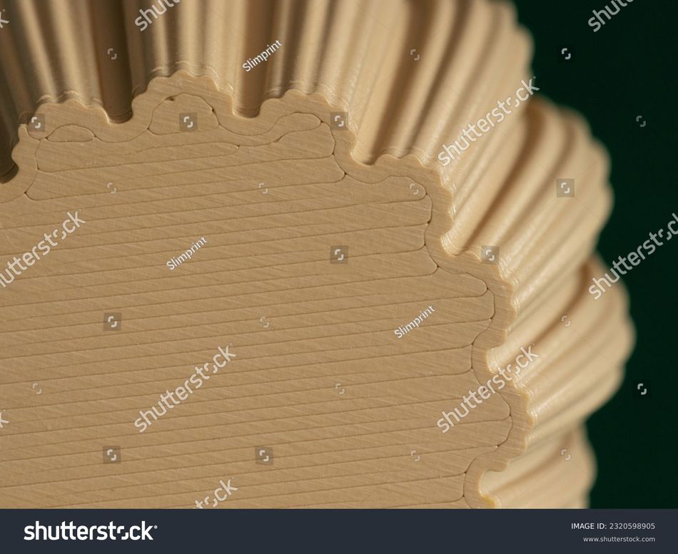 PLA 3D print porous layer lines