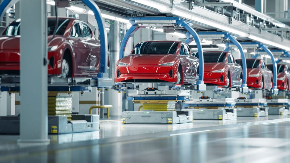 EV Production Line on Advanced Automated Smart Factory
