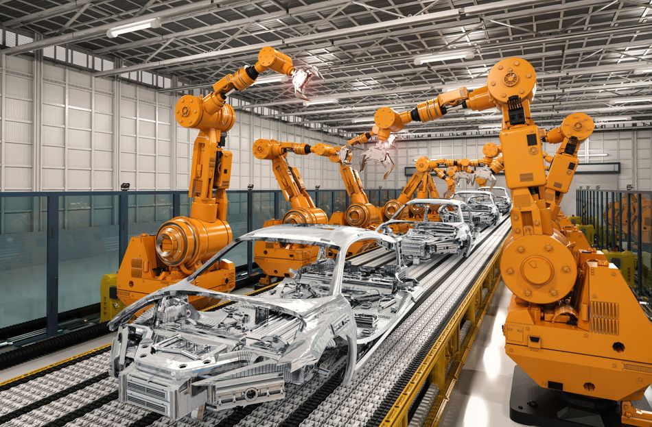 Robotic Assembly Line in the Automotive Industry