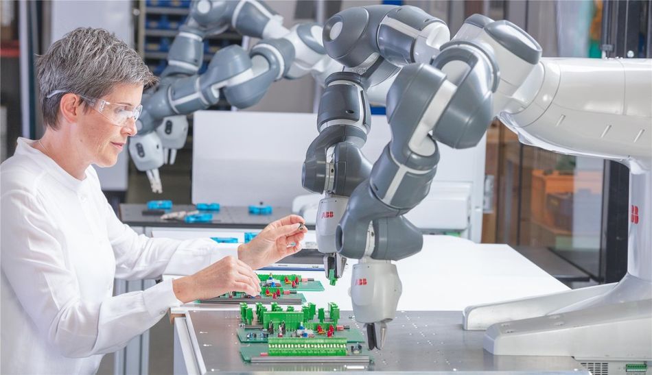 YuMI collaborative robot, utilized in the consumer electronics industry. Source: ABB