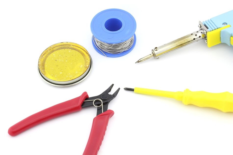 Soldering Tools and Accesories, Soldering Wire, Soldering Paste, Cutting Plier, Screw Driver, Letcon