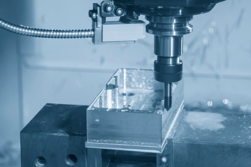 Fig: A CNC milling machine cutting chamfer