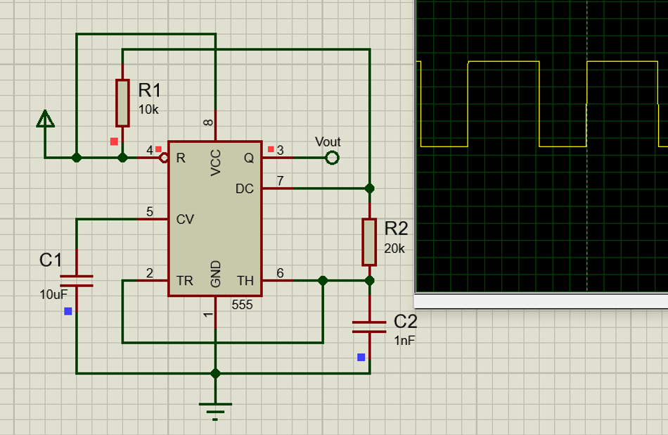 555 Timer in astable mode