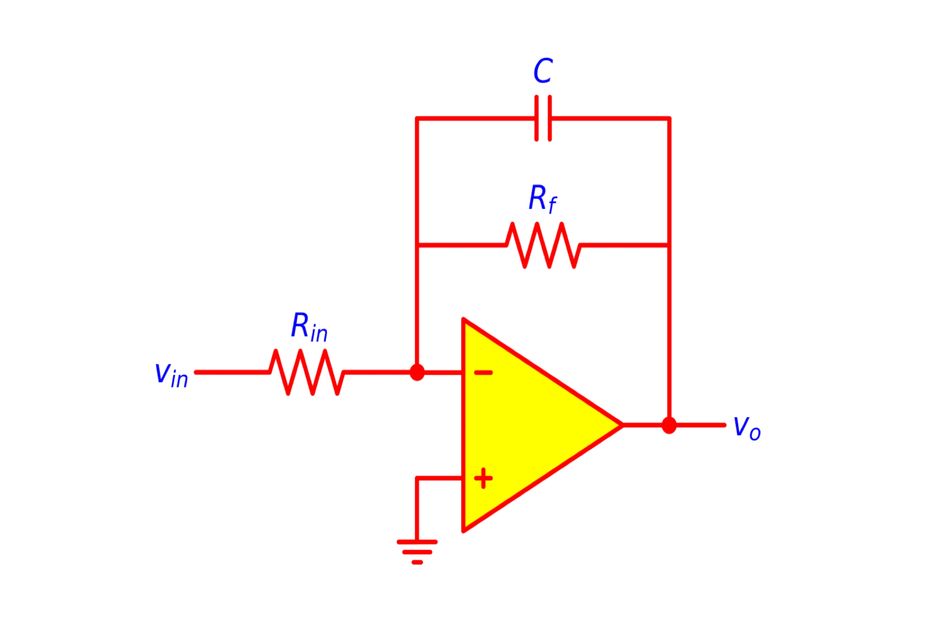 A capacitor across the feedback resistor can reduce sharp noise from the output signal