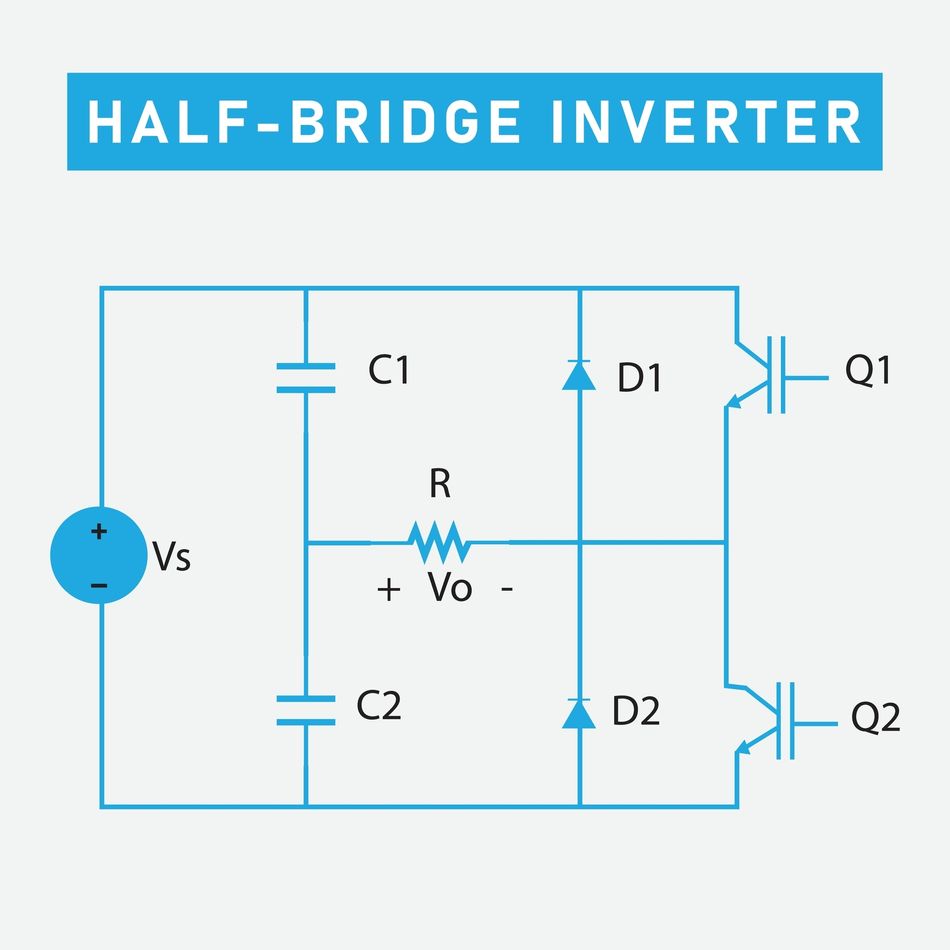 A half-bridge inverter circuit