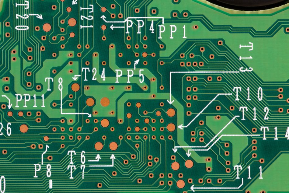 Vias, Traces and Marking on Printed Computer Circuit Boards