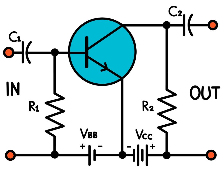 Common-emitter amplifier configuration
