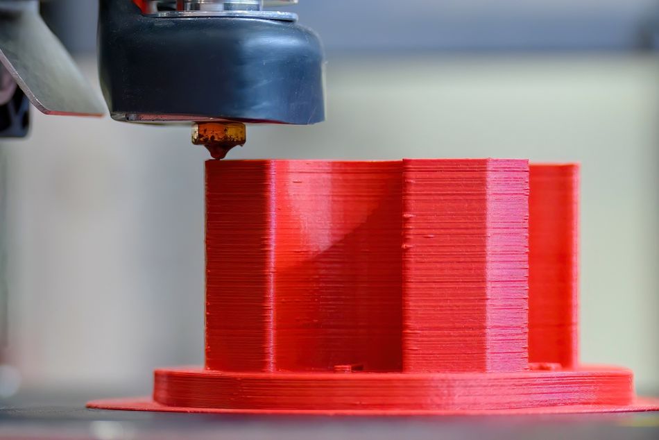 3D printed FDM part with visible layer lines