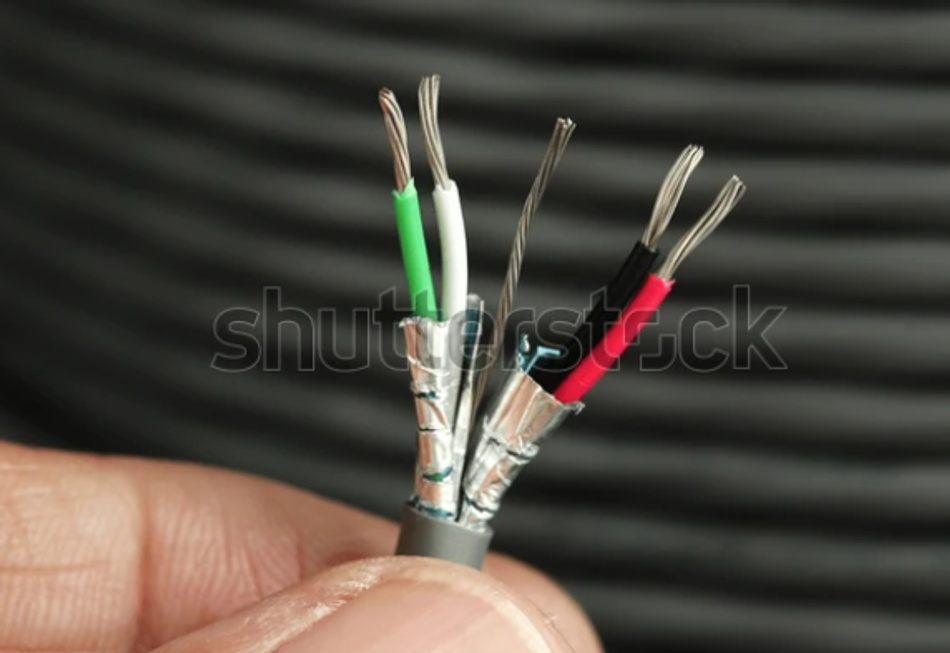 Shielded twisted pair RS-485 cable