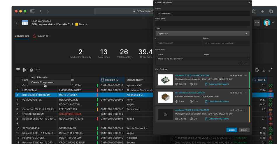 “Where-used” tracking helps manage part obsolescence. (Source: Altium)