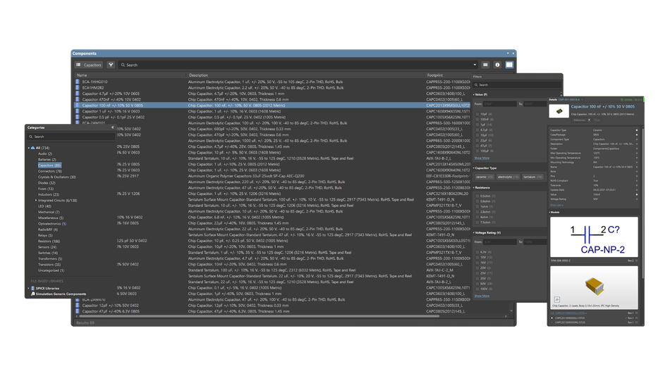 Easy-to-use part libraries in a centralized, secure environment. (Source: Altium)