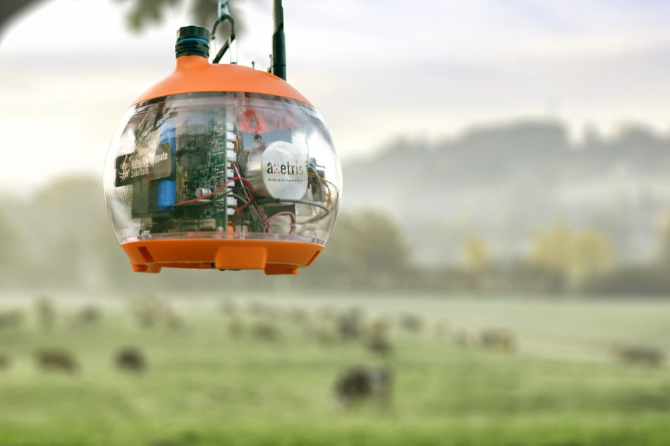 Continuous methane monitoring is installed in agricultural settings to support livestock emissions research.