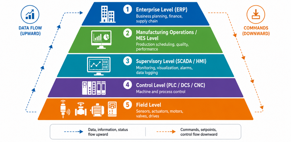 The Automation Pyramid - Diagram