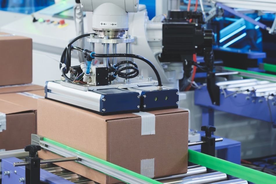 Robotic Warehouse Line for Packing Orders into Cardboard Boxes