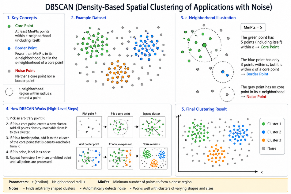 Summary of DBSCAN Algorithm