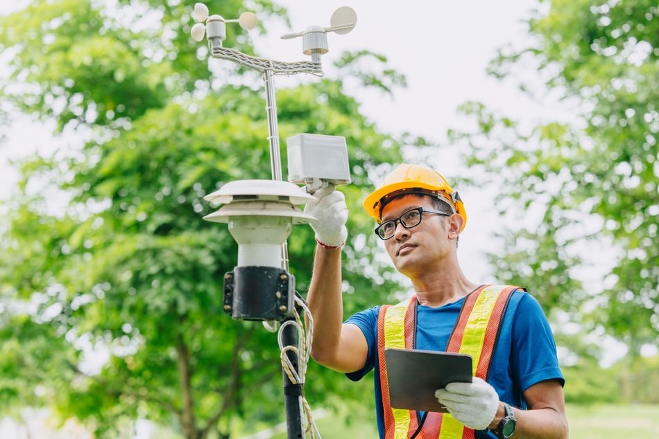 Air Pollution, Weather Monitor, Wind Information Data Collection from Sensor Station Outdoor