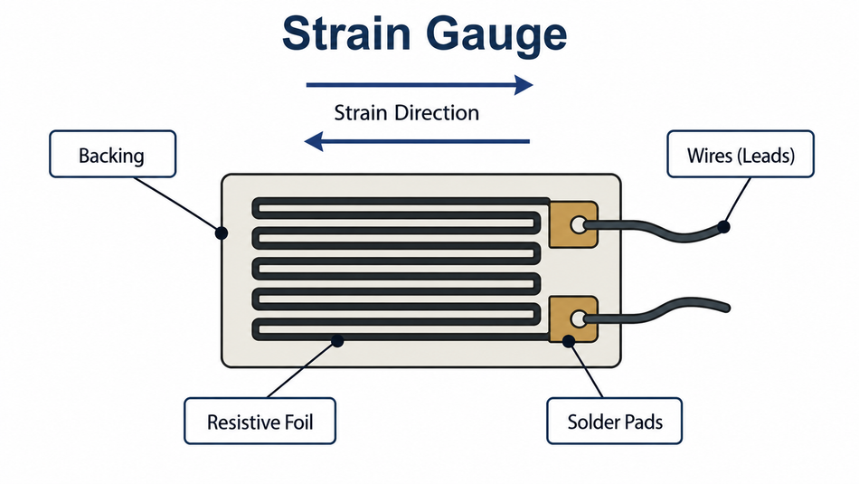Construction of strain gauge.