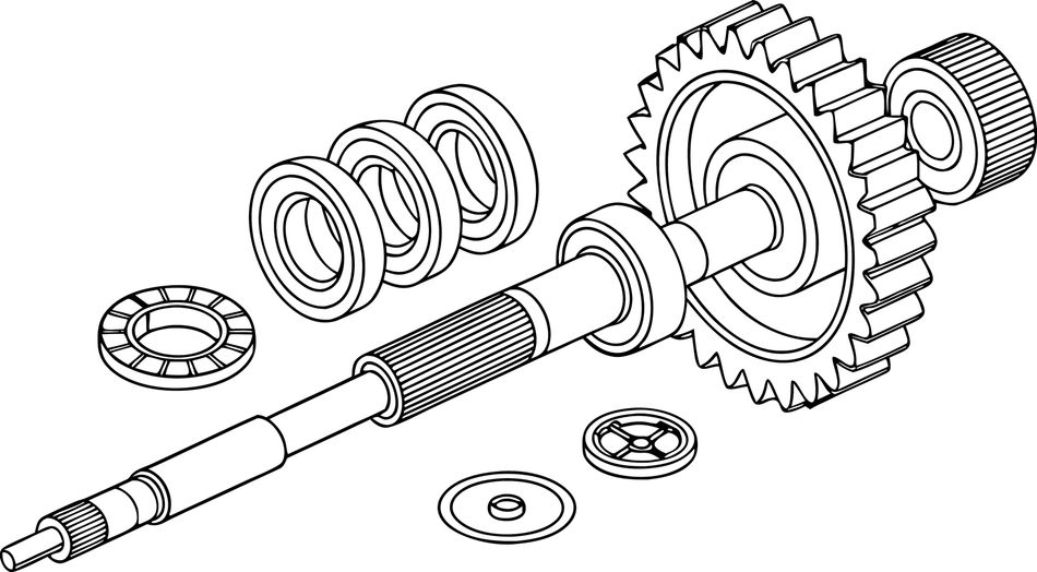 Diagram of a shaft assembly