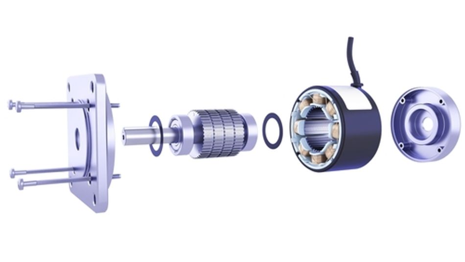 Disassembled Stepper Motor - Exploded View
