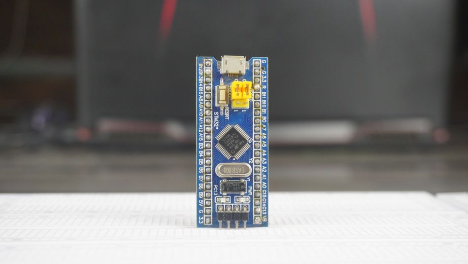 An STM32F103C8T6-based 'Blue Pill' board