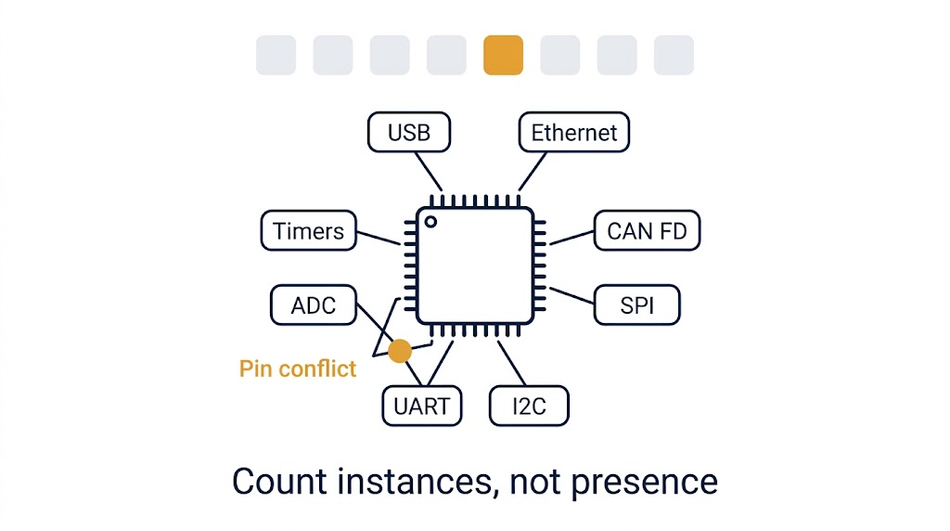 STM32 peripheral selection