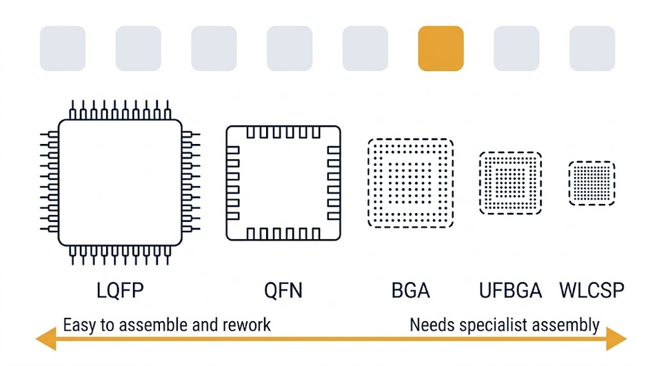 STM32 package options from LQFP to WLCSP.
