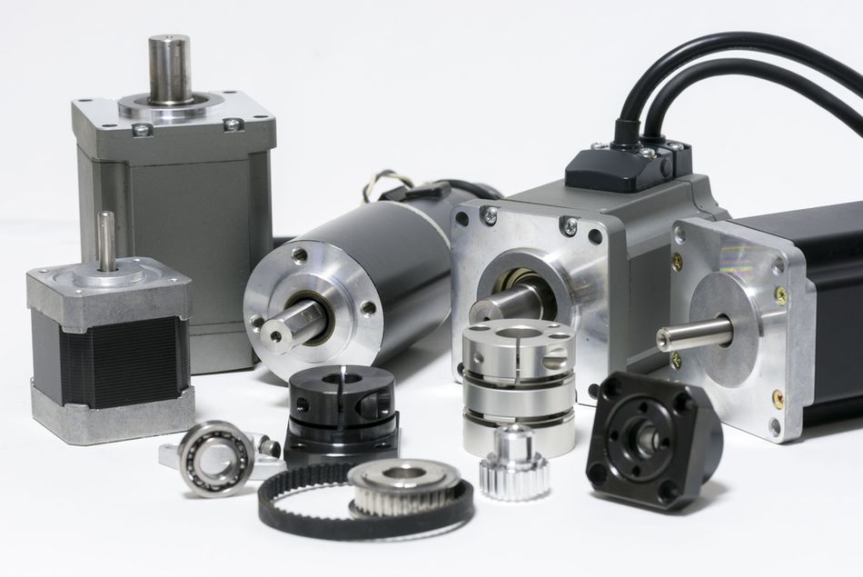 Electric Motors - AC Servo Motor, DC Brushless Motor, Stepper Motor, and other Machine Parts