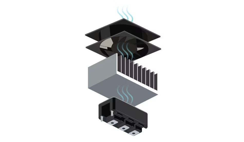 Figure 2: Heat sinks in conjunction with fans are tried-and-true cooling solutions. (Source: Same Sky)