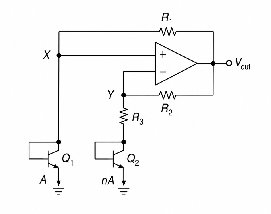 The bipolar bandgap circuit proposed by Kujik.