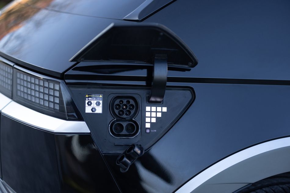 DC - CCS Type 2: EV Charging Connector at EV Car