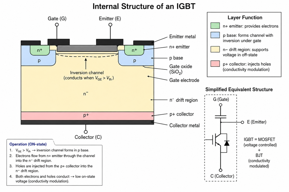 Internal structure of an IGBT