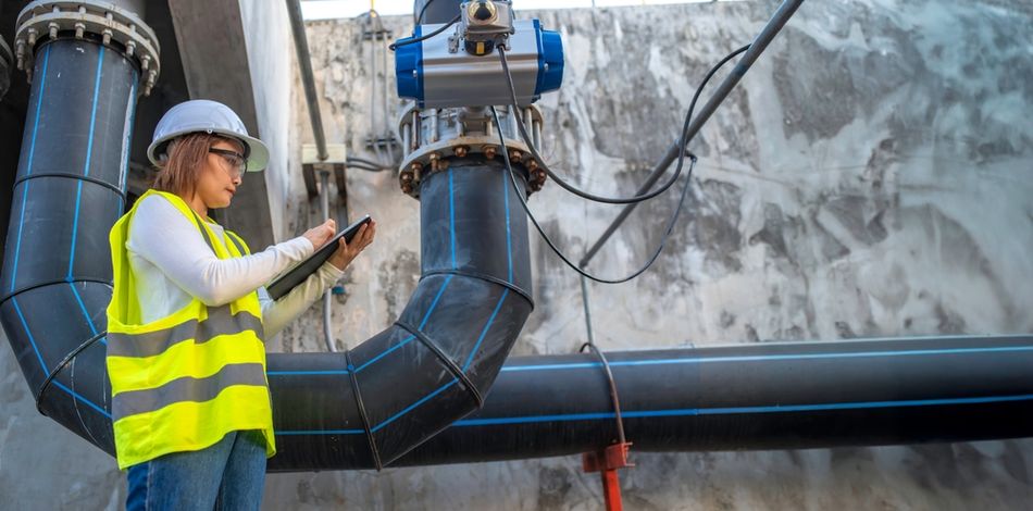 Environmental Engineer Operating at a Water Treatment Plant