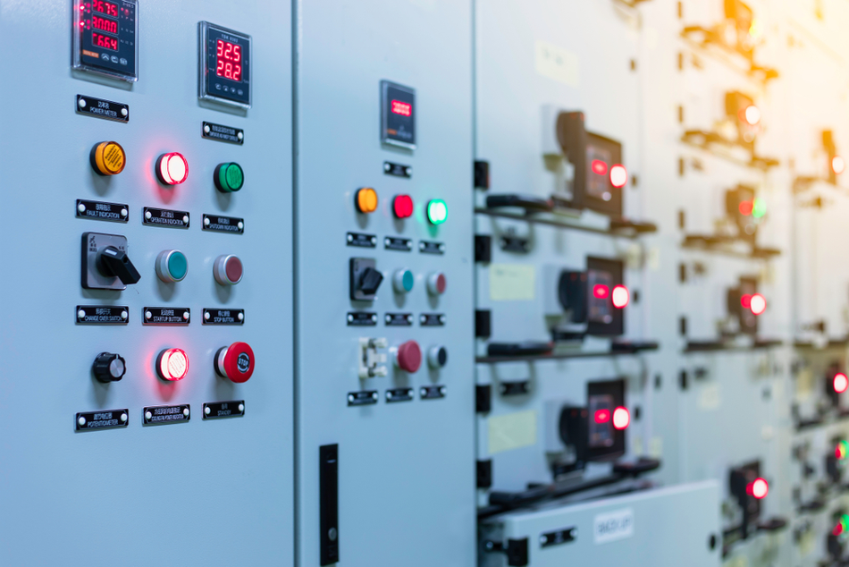 Electrical Switch Gear at Low Voltage Motor Control Center Cabinet in Coal Power Plant