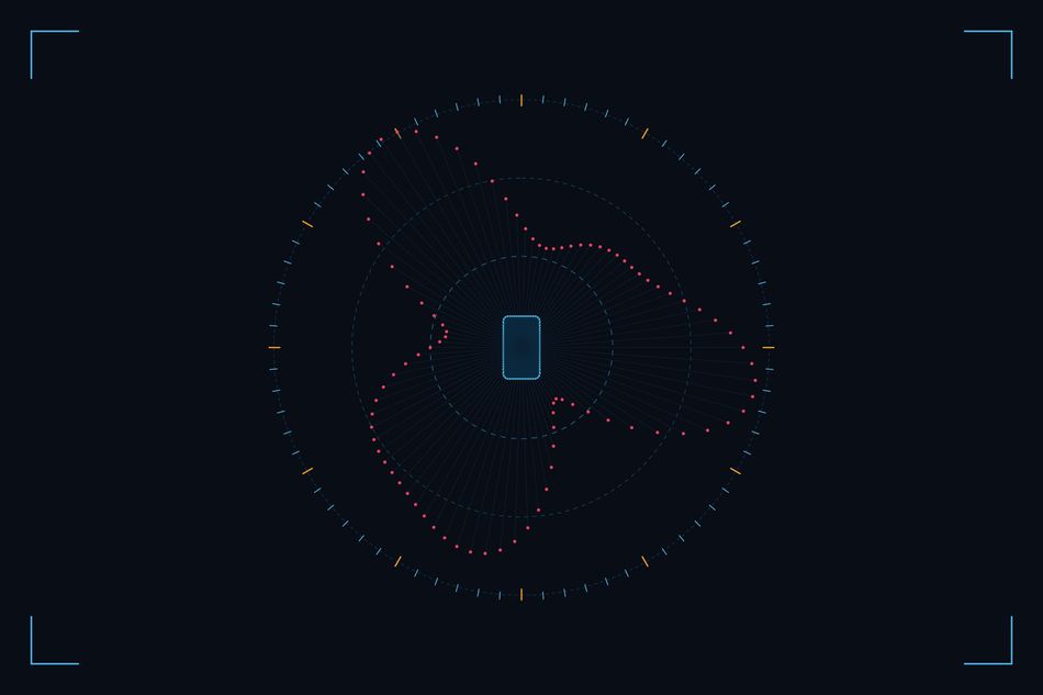A LiDAR point cloud from an environmental scan for an autonomous vehicle